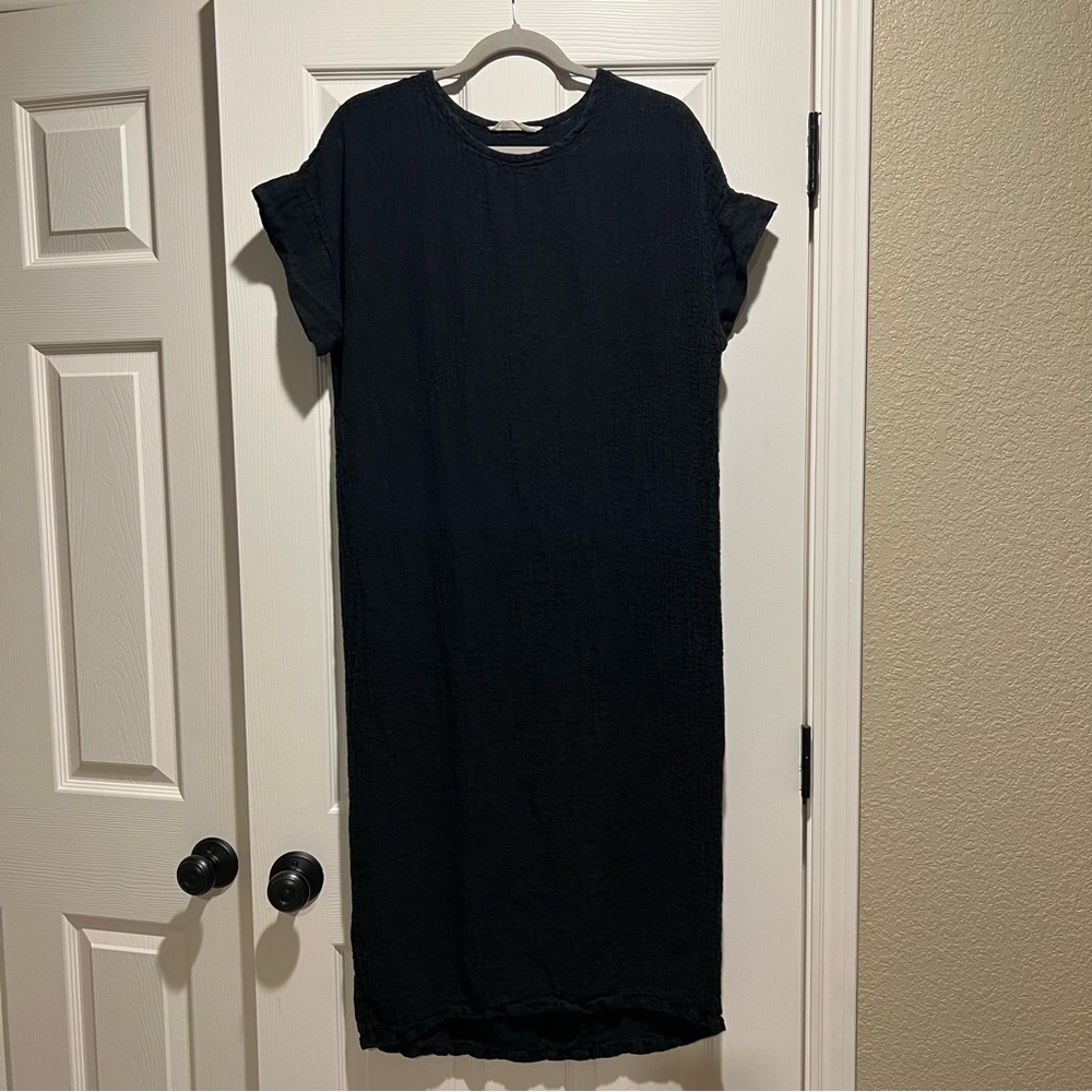 Elizabeth Suzann Georgia Midi Dress in Linen Gauze